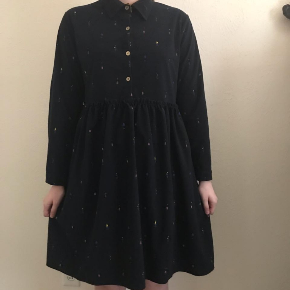 Navy blue school dress